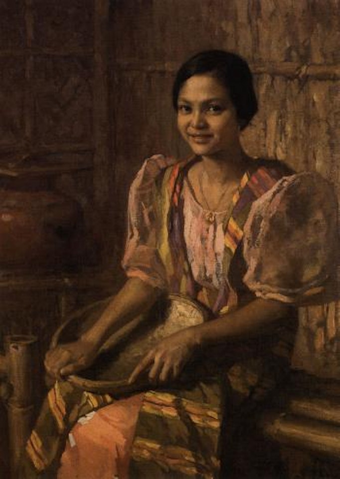 My daughter in native dress by Fernando Amorsolo