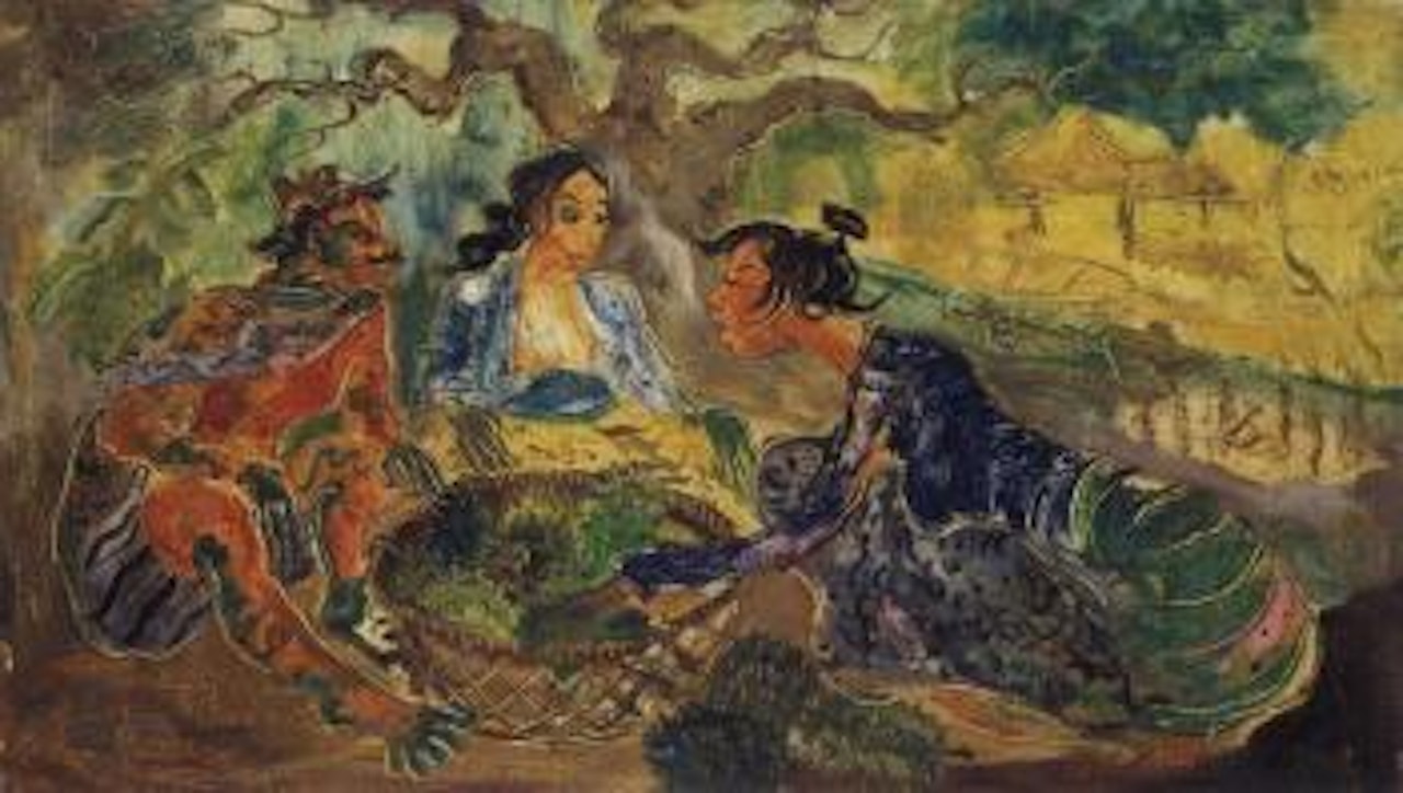 Pedagang durian di pasar andir by Hendra Gunawan