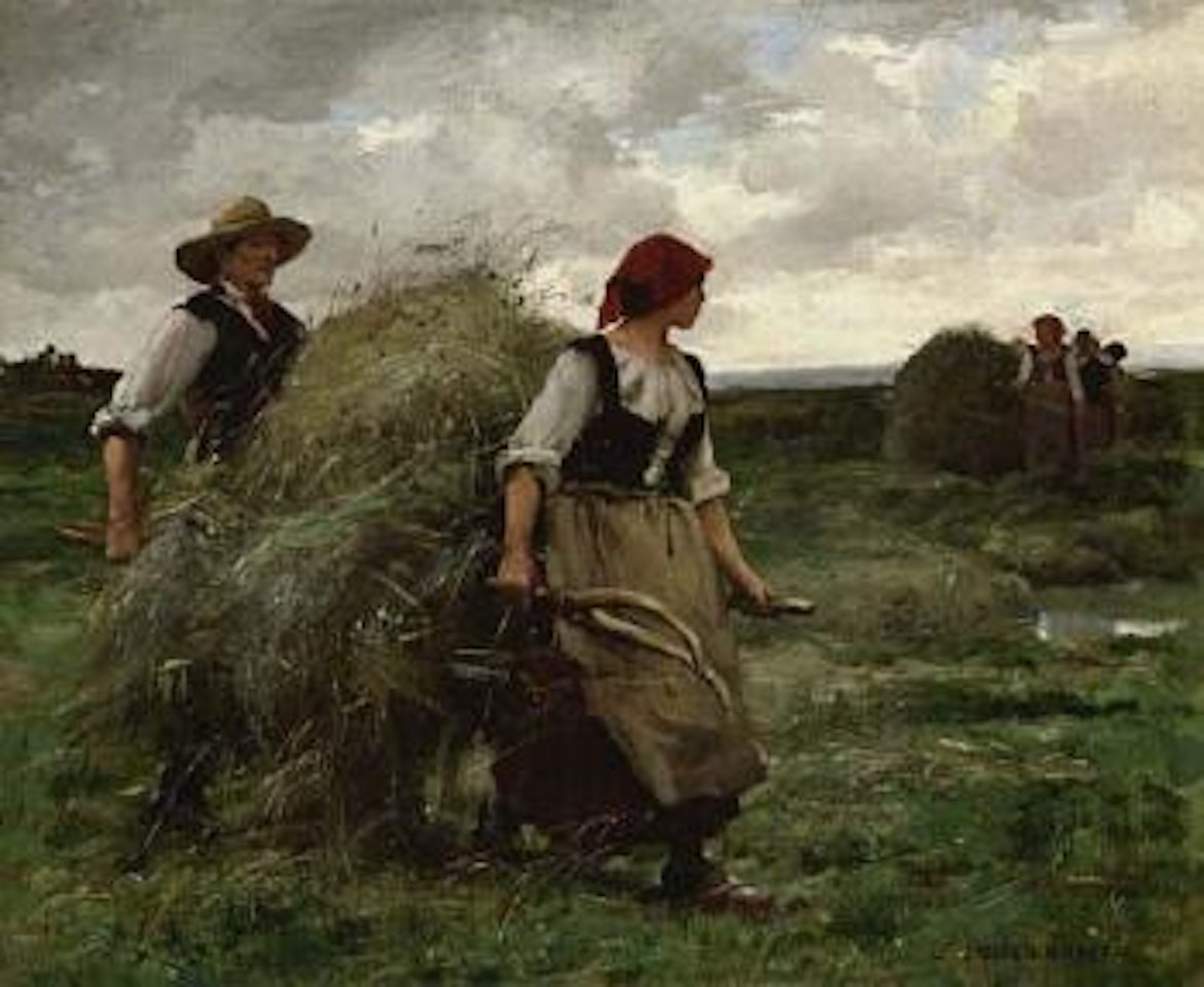 The hay harvest by Julien Dupré