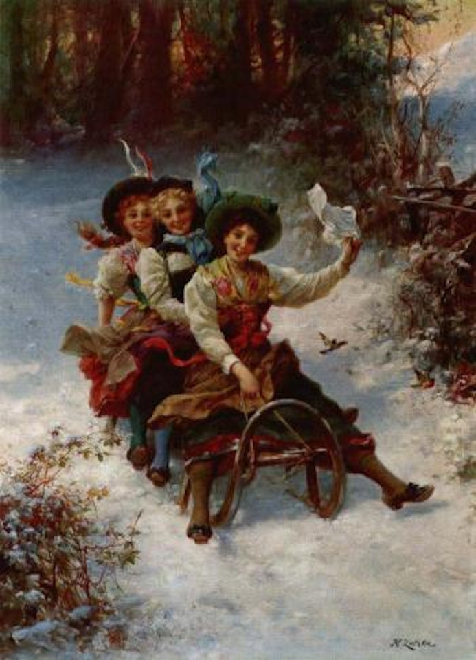 Sledding by Hans Zatzka
