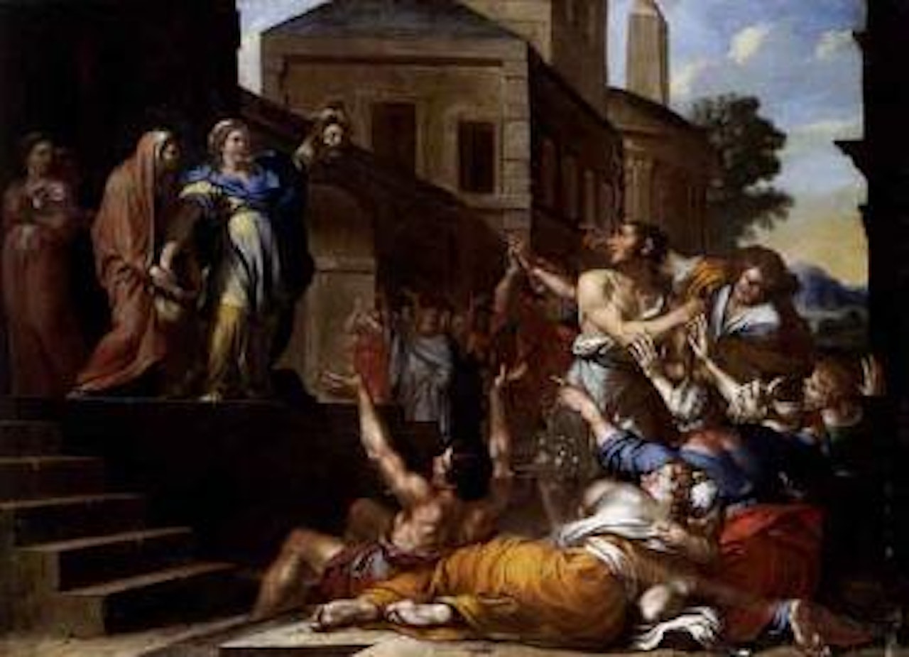 Judith displaying the head of Holofernes to the Bethulians by French School