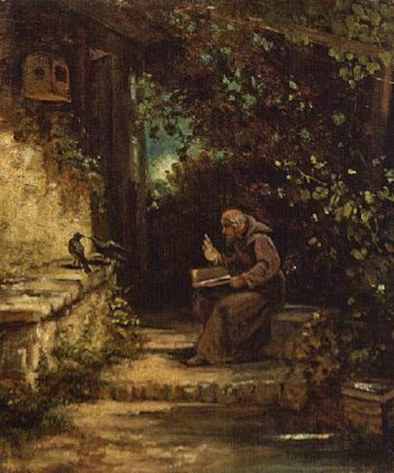 Hermit preaching to birds by Carl Spitzweg