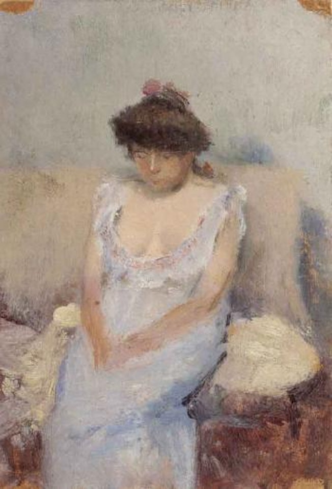 Young model. Landscape with house by Ivan Pavlovitch Pochitonov