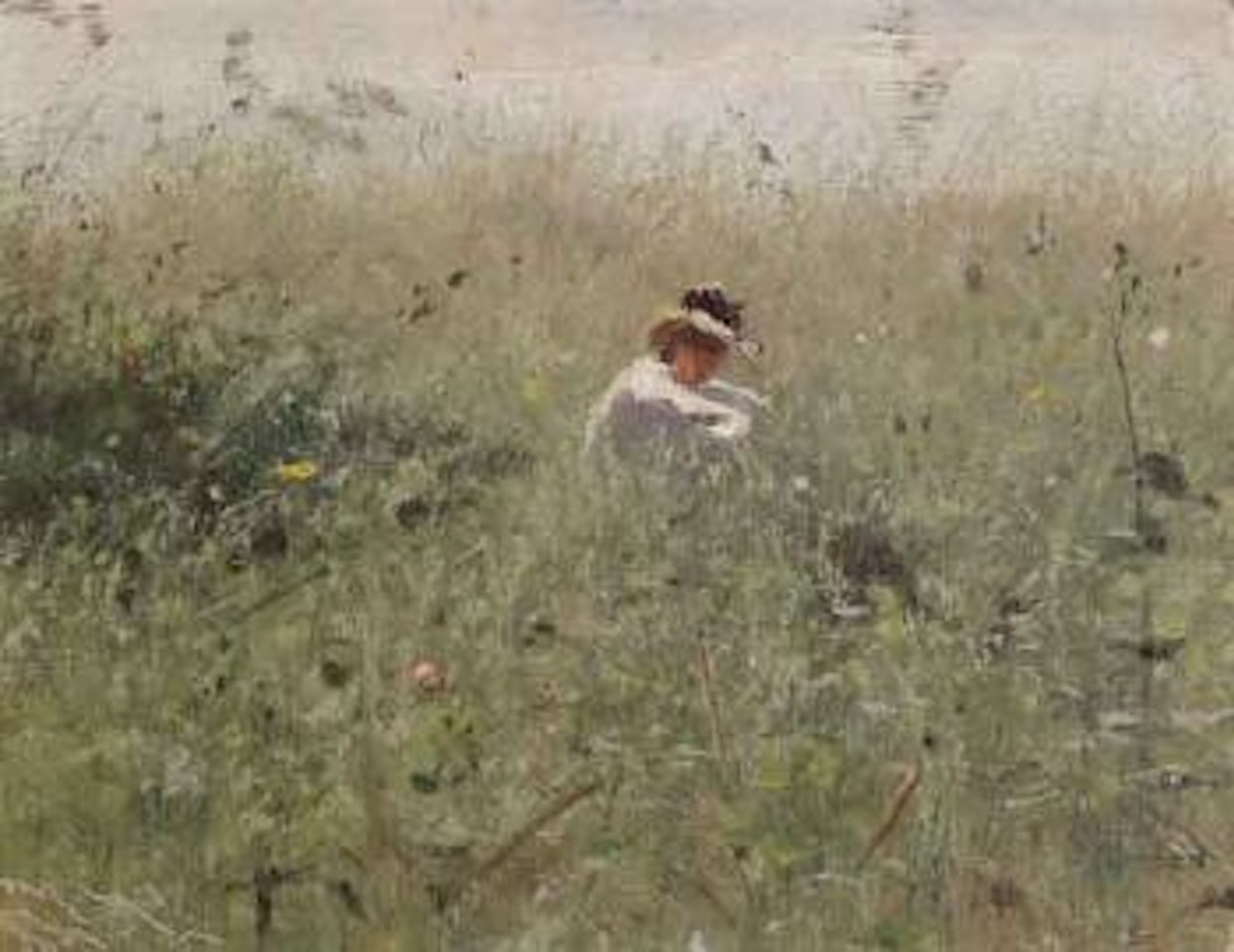 Woman in the grass by Ivan Pavlovitch Pochitonov