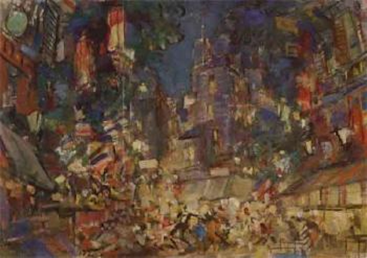 Paris at night by Konstantin Alekseevich Korovin