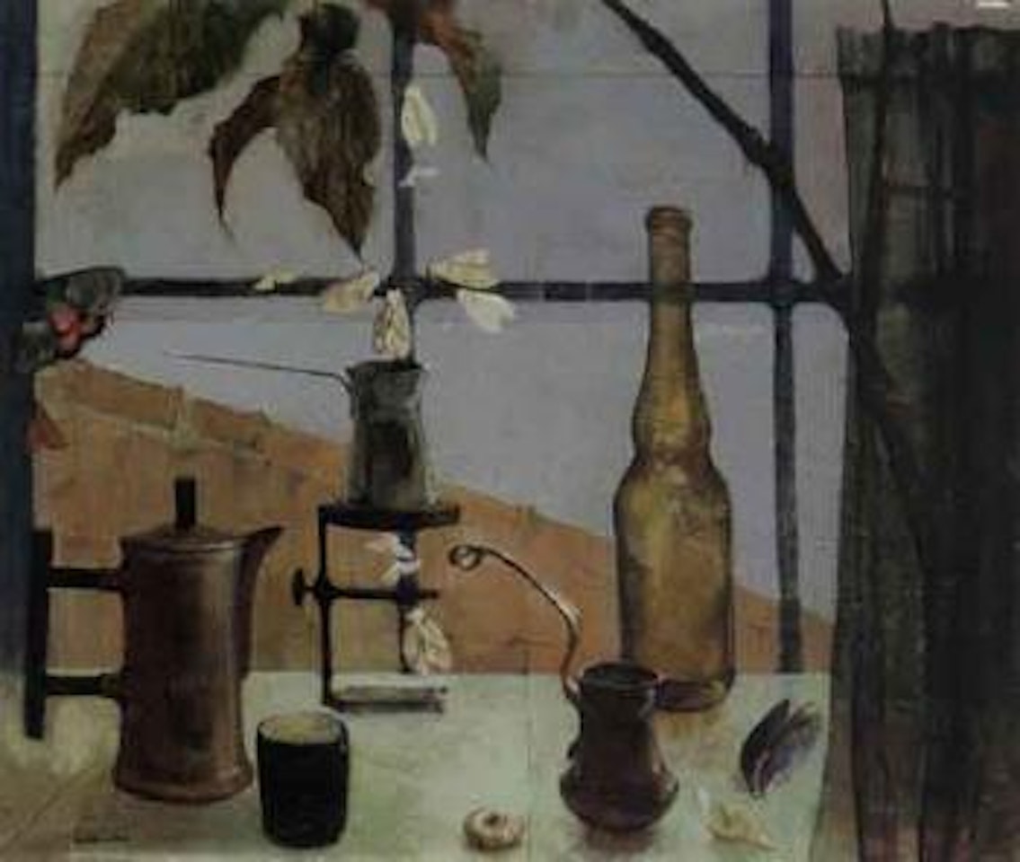 Still life with butterflies by Giovanni Colacicchi