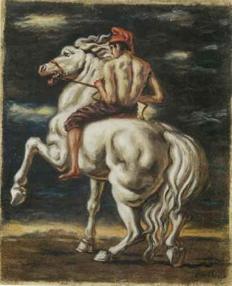 Rider in the storm by Giorgio de Chirico
