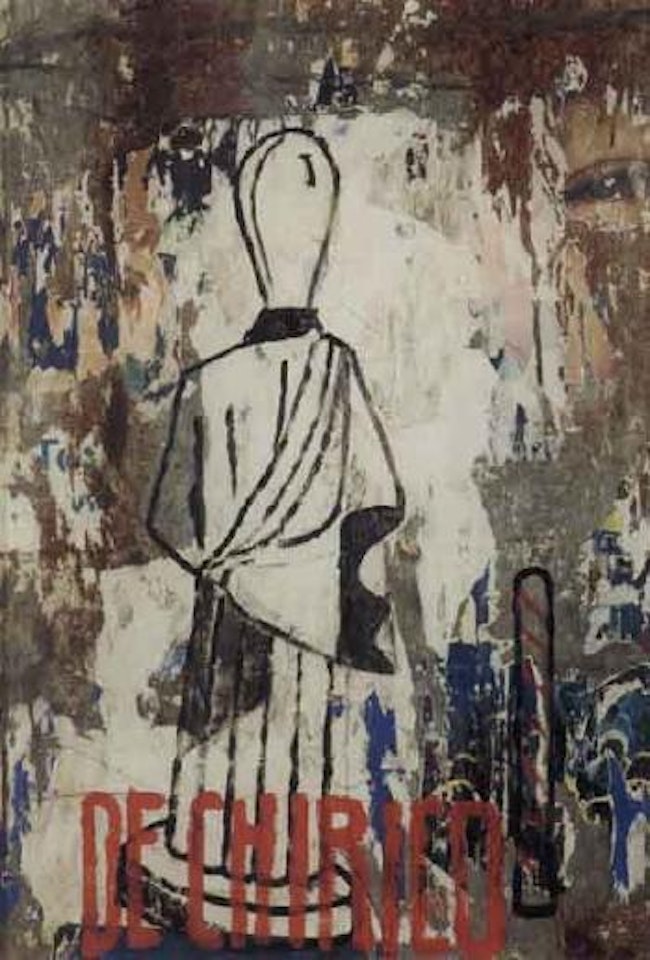 Tribute to De Chirico by Mimmo Rotella