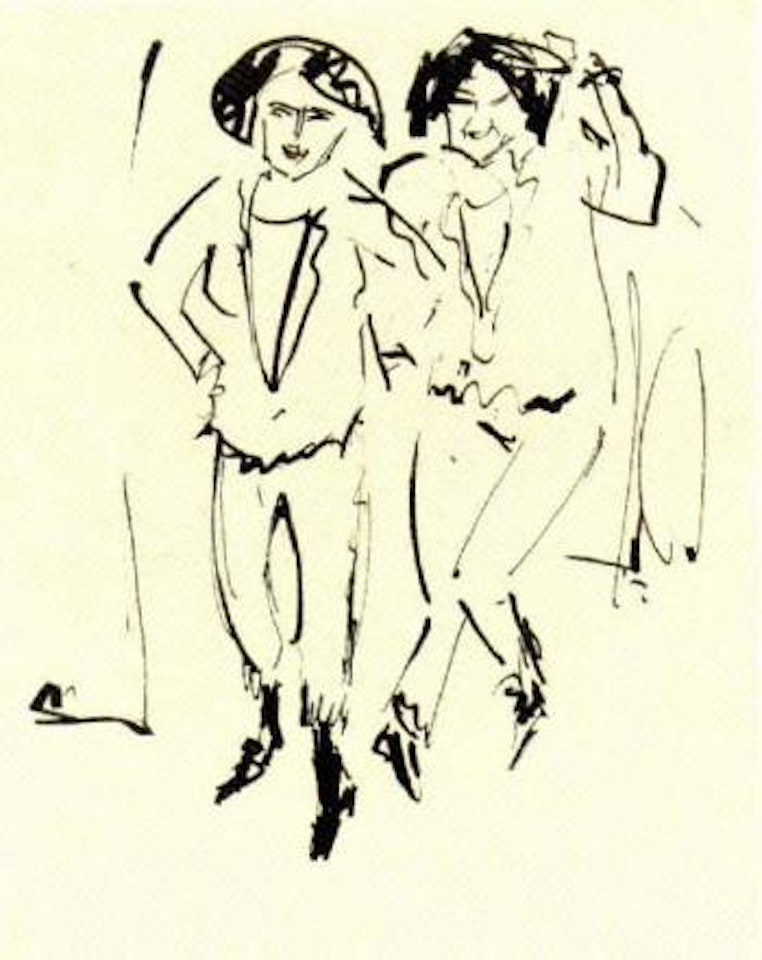 Two women. Seated woman by Ernst Ludwig Kirchner