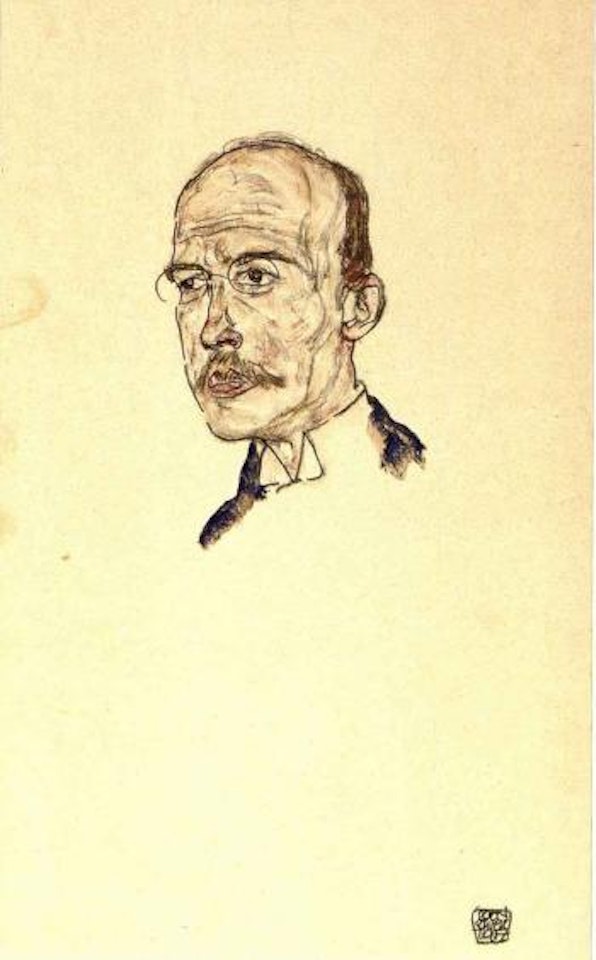 Portrait of Karl Maylander, art critic by Egon Schiele