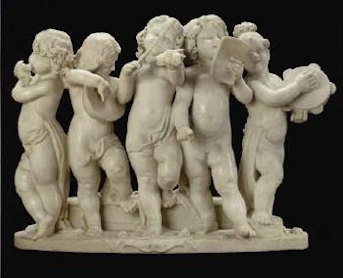 Five putti musicians by Italian School