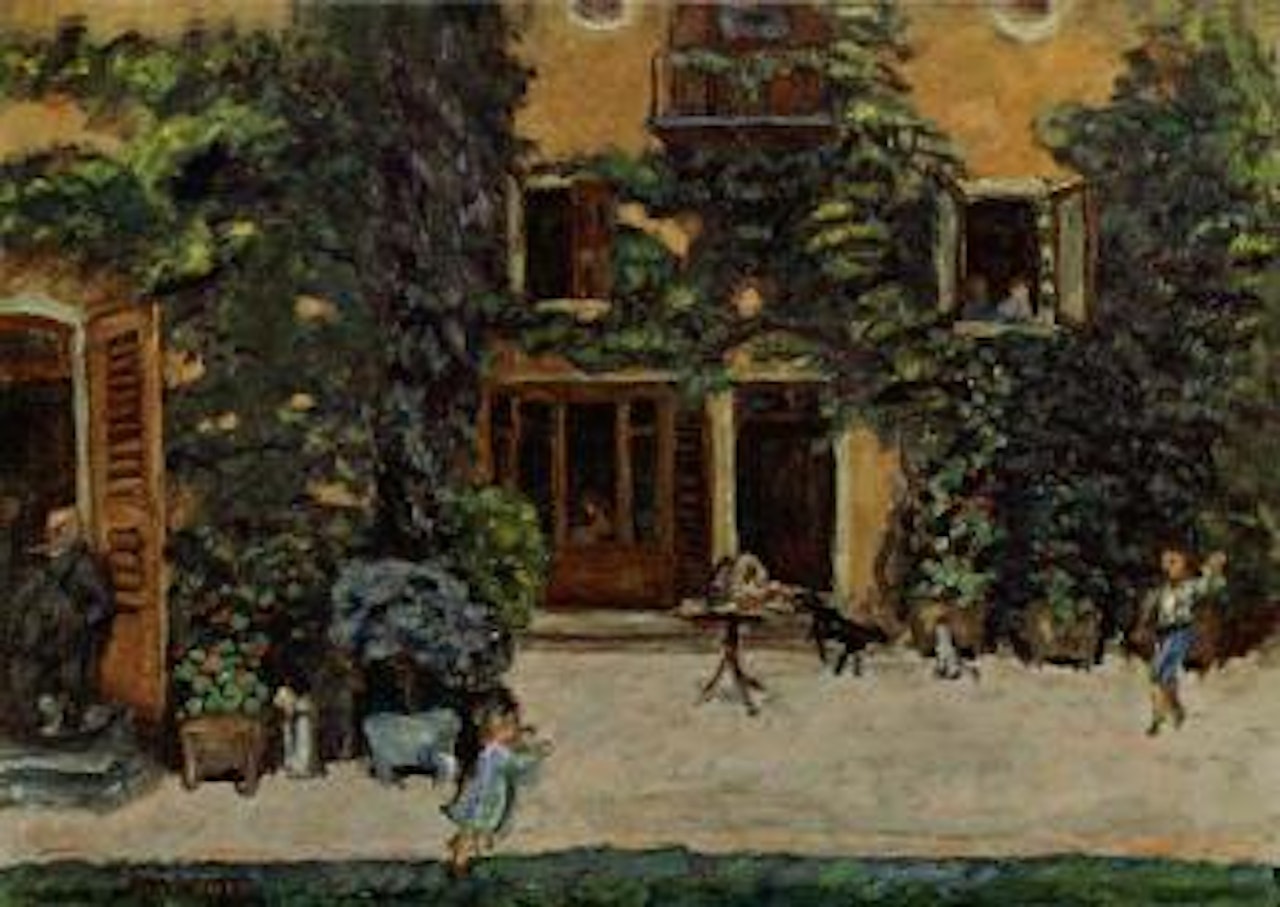 Partie de balle, enfants dans un jardin by Pierre Bonnard