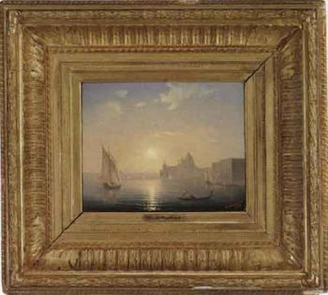 From the Grand Canal towards Santa Maria della Salute at sunset by Ivan Konstantinovich Aivazovsky