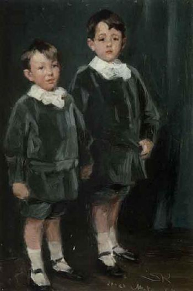 Two brothers - portrait sketch of Jorgen and Tyge Bendix by Peder Severin Kröyer