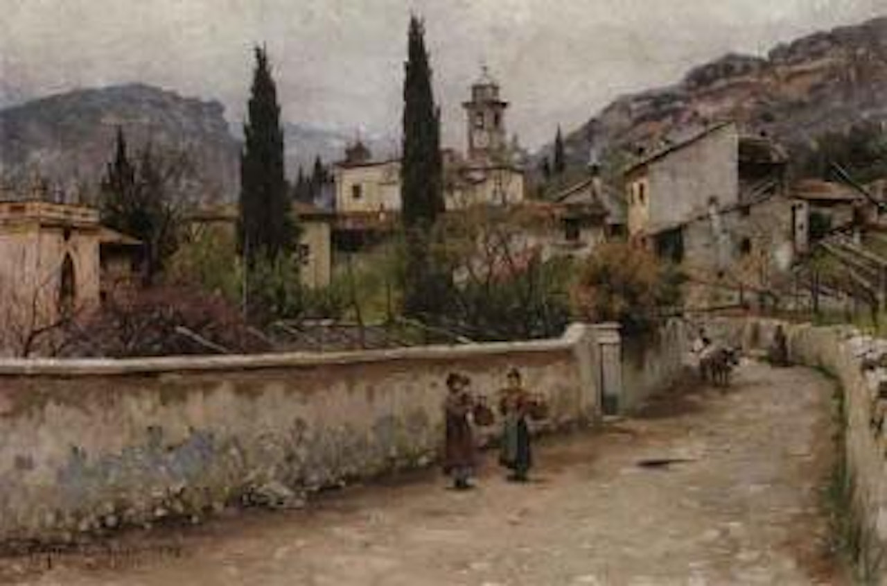 Street scene, Torbole by Peder Mork Monsted