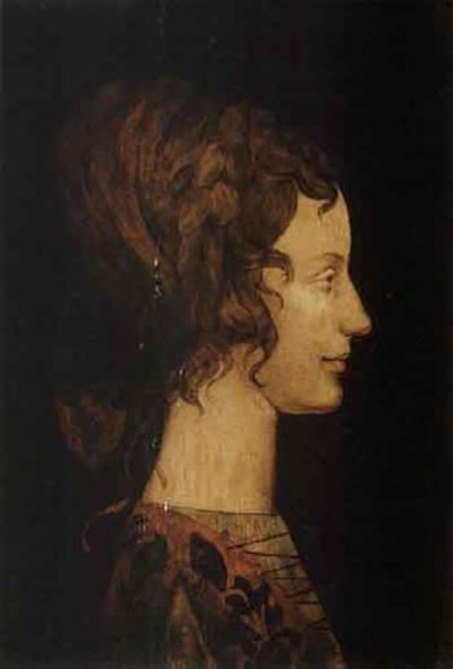 Portrait of young woman in profile by Italian School