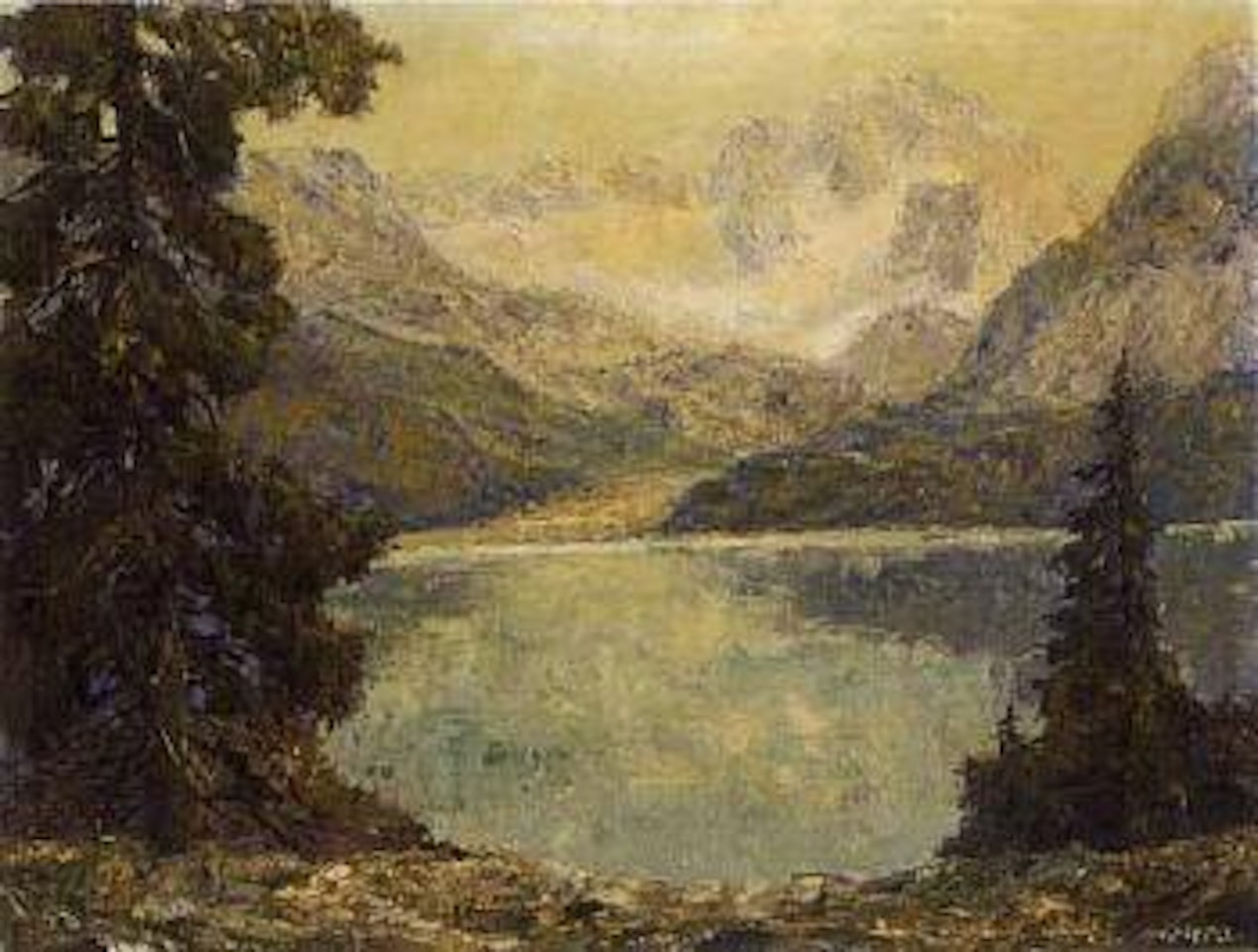 Gosausee with Dachstein by Otto Pippel
