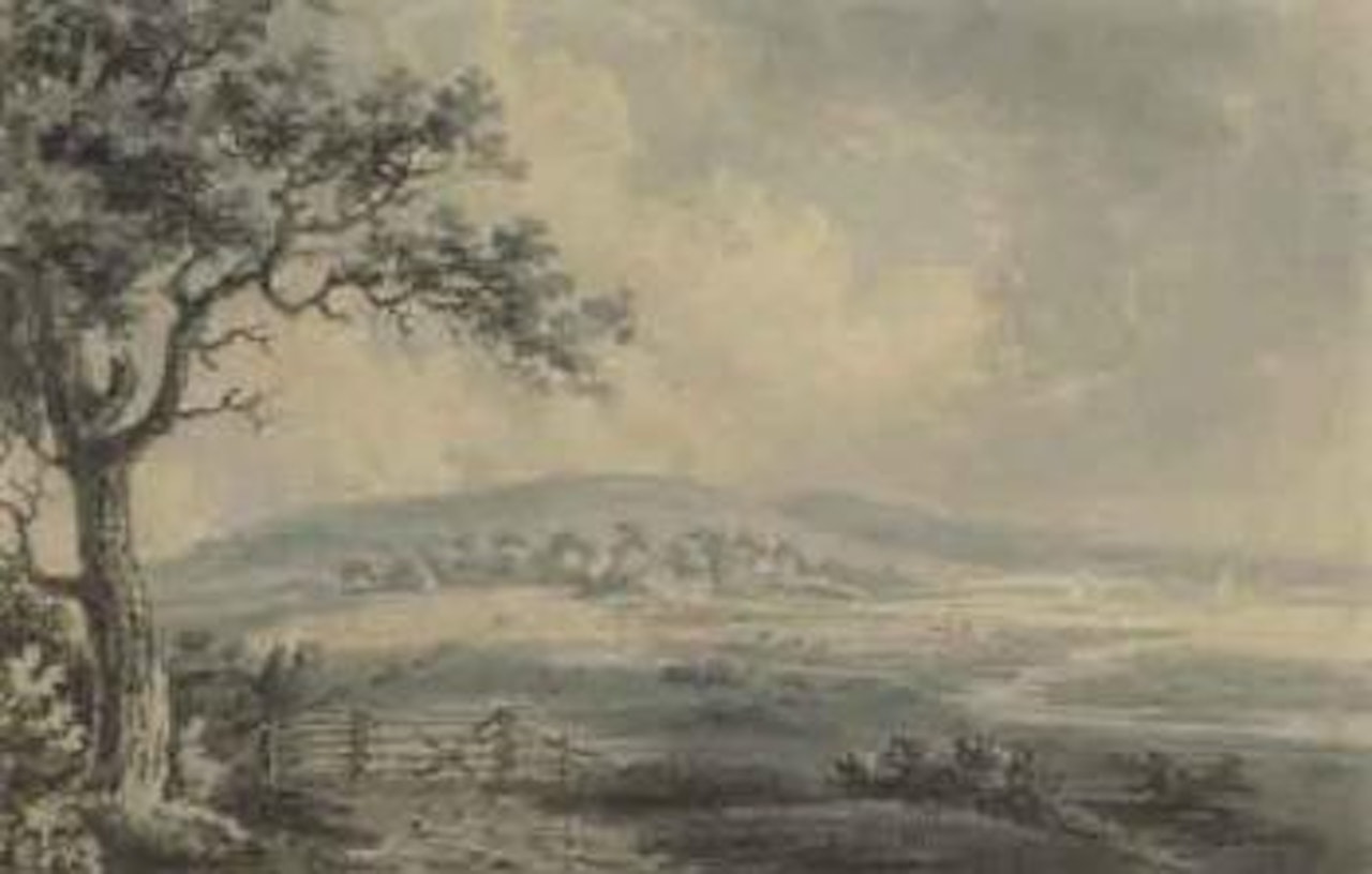 Landscape with a view of a bay and boats by Joseph Mallord William Turner
