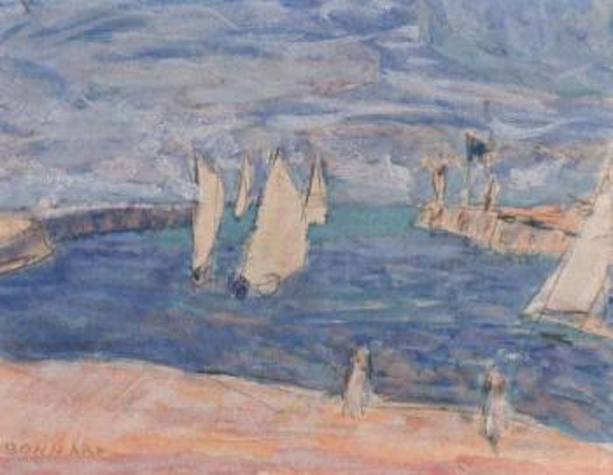Voiliers pres de la jetee by Pierre Bonnard