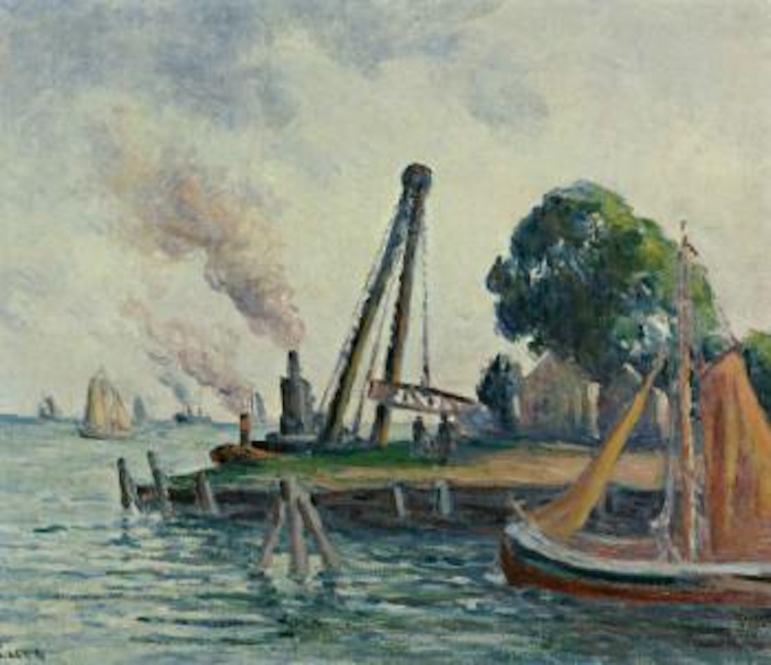 Port d'Amsterdam by Maximilien Luce