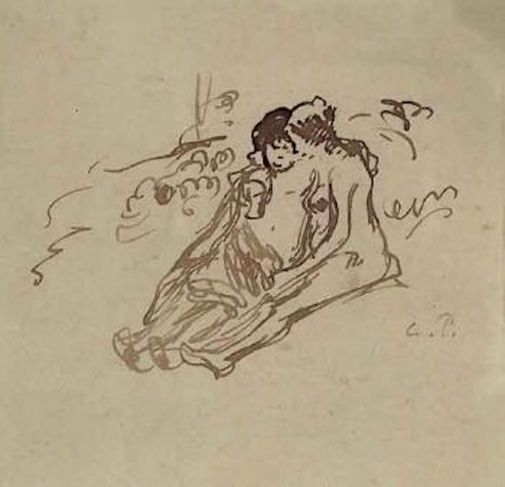Les amoureux by Camille Pissarro