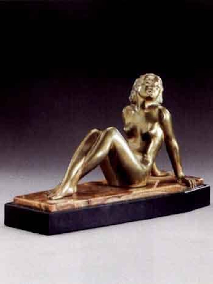 Figure of a reclining nude by Josef Lorenzl