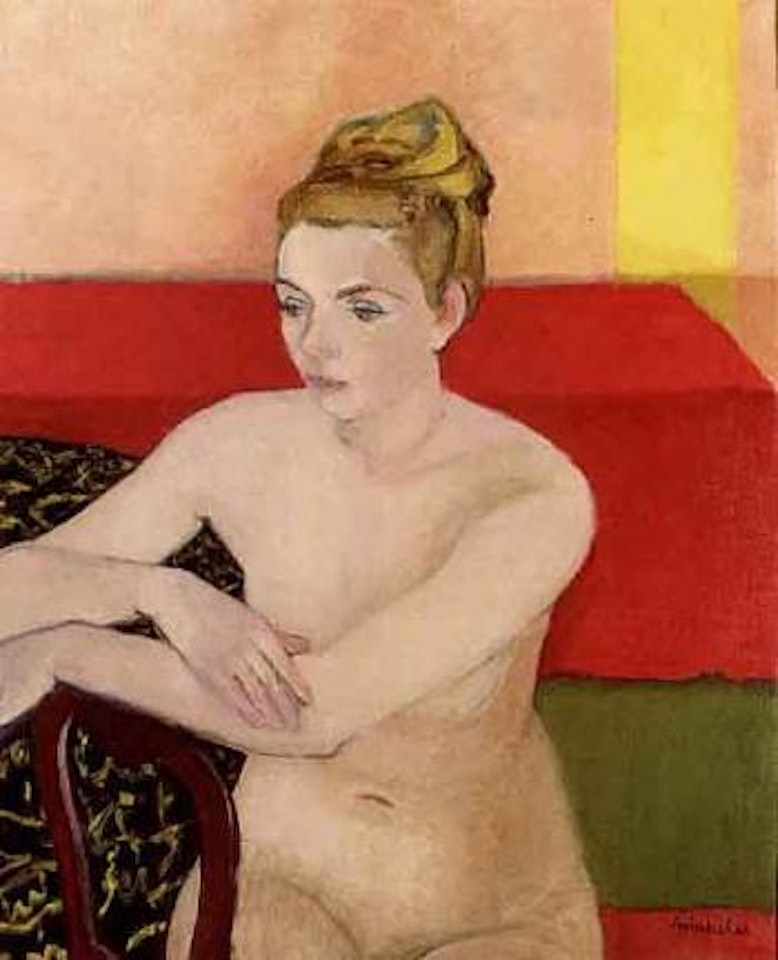 Nu blond assis by Maurice Brianchon