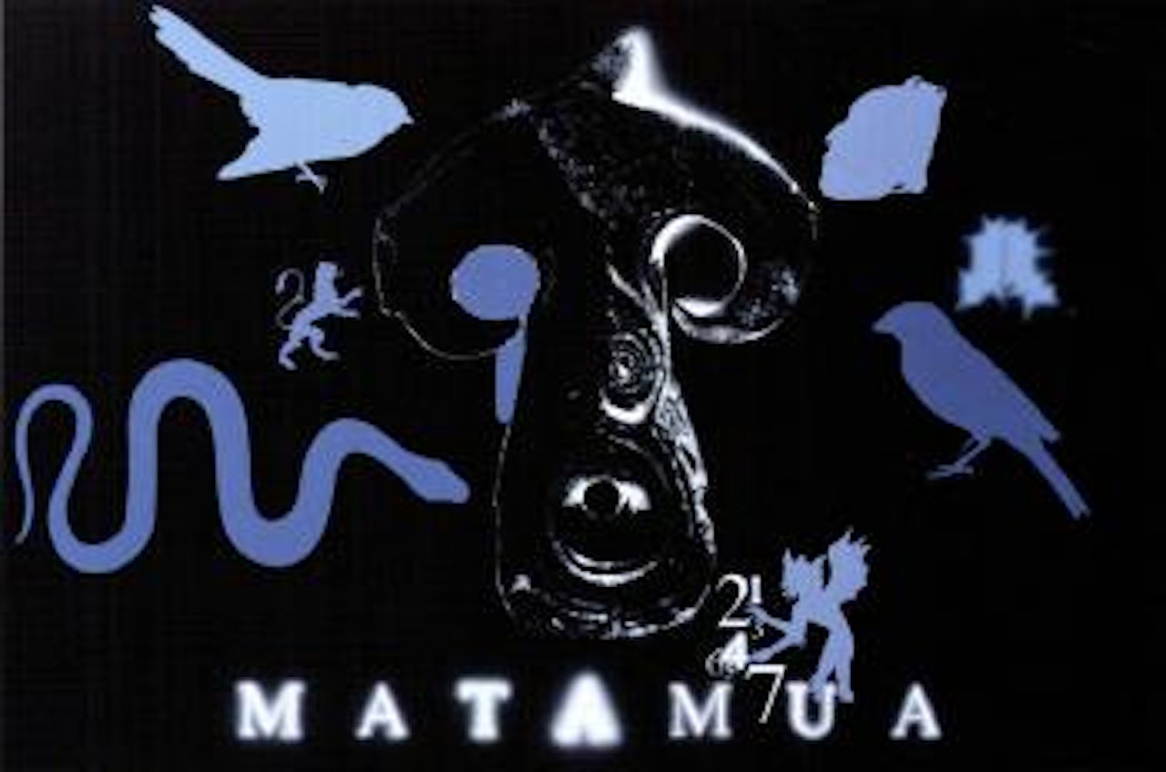 Man carrying light by Shane Cotton