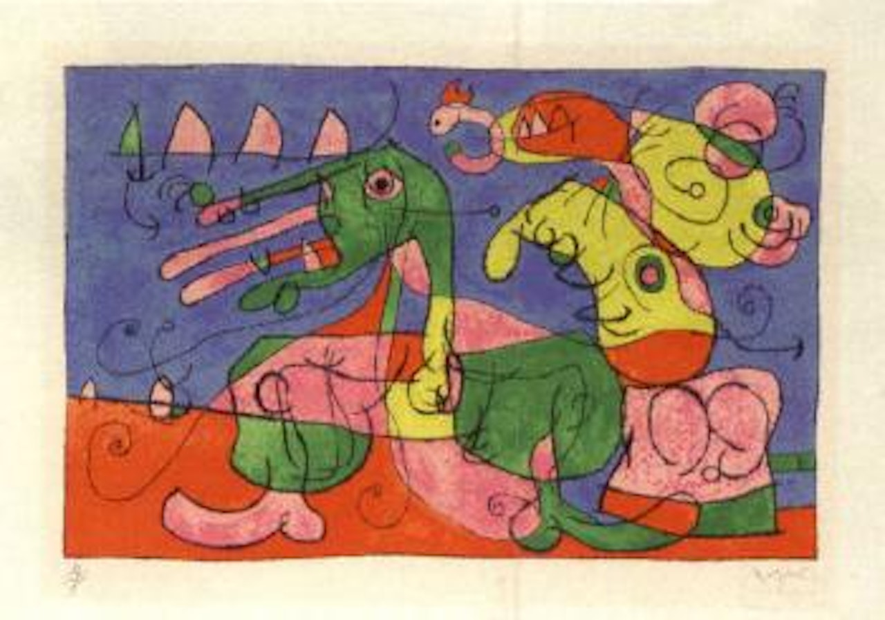 Plate VIII from suites pour Ubu roi by Joan Miró