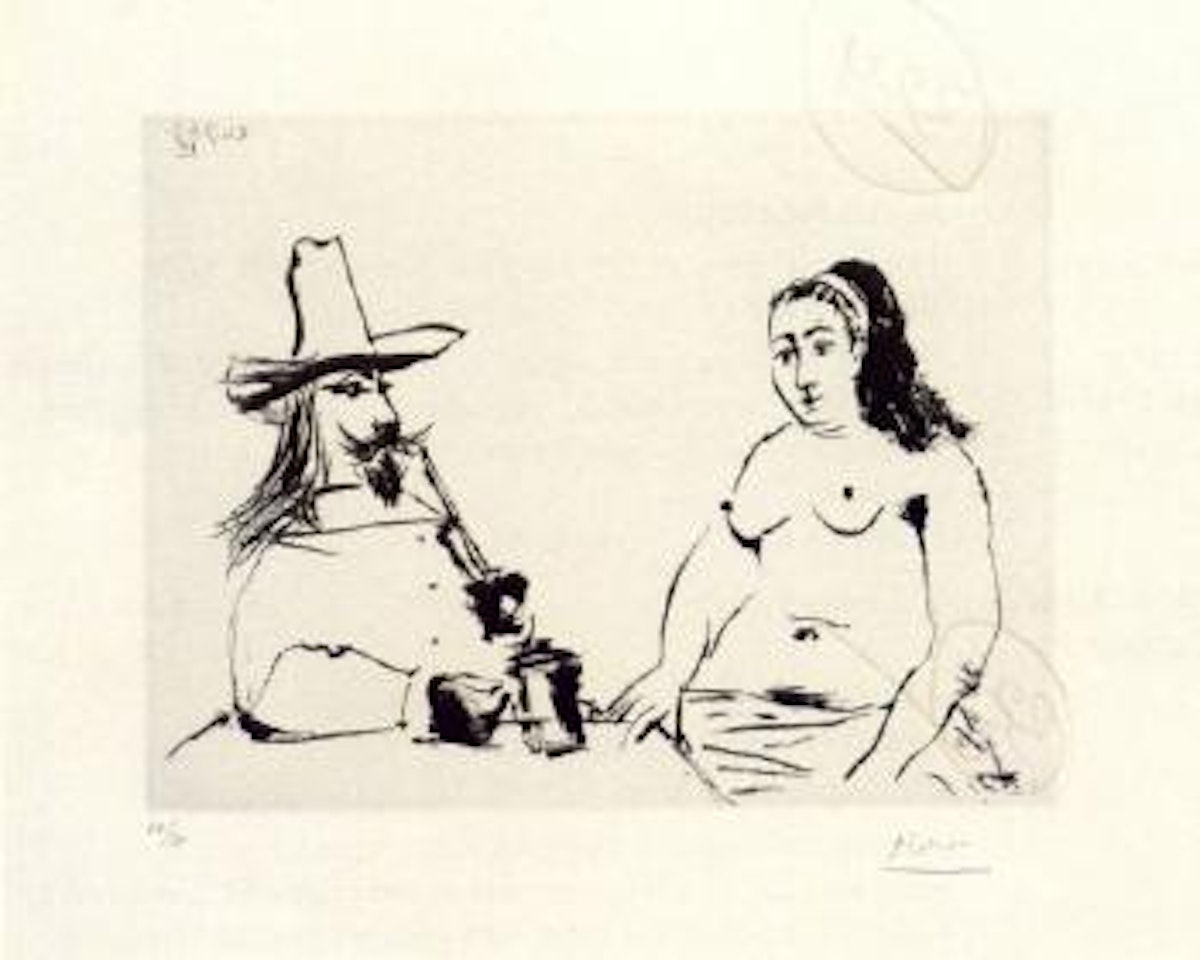 Matin, pipe, femme et chocolat by Pablo Picasso