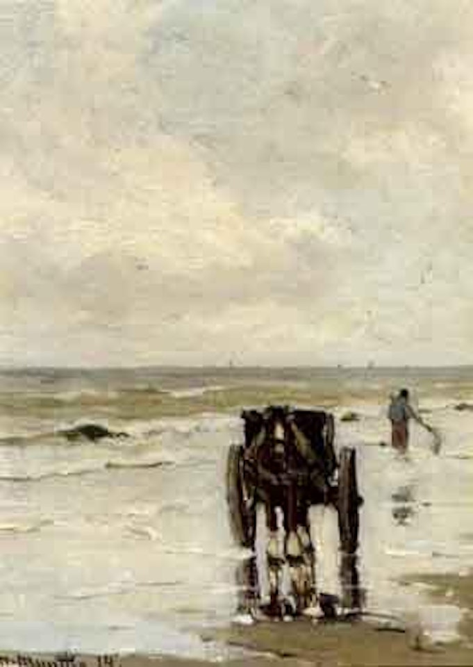 Shellfisher on the beach by Gerhard Arij Ludwig Morgenstjerne Munthe