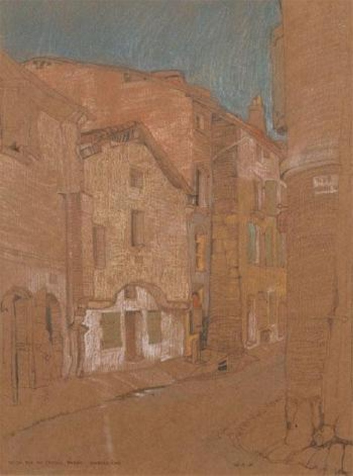 Number 26 Rue du cheval Blanc Angouleme by William Russell Flint