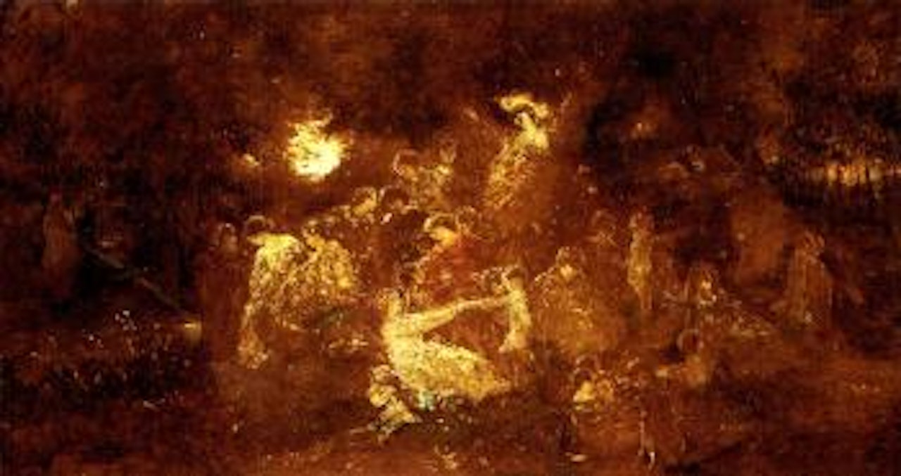 Dans le jardin by Adolphe Monticelli
