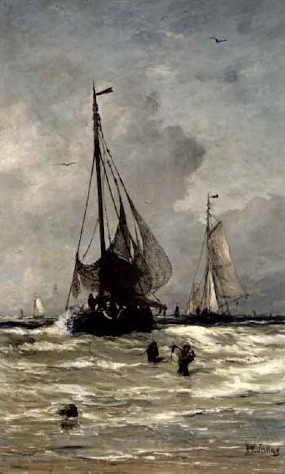The return of the fishing boats by Hendrik-Willem Mesdag
