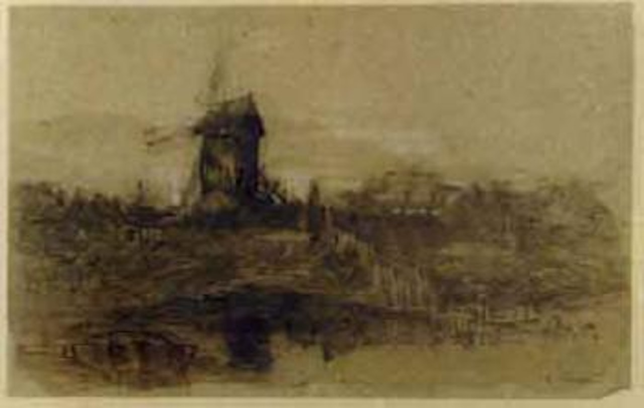 Moulin du Perrey, Le Havre by Eugène Boudin