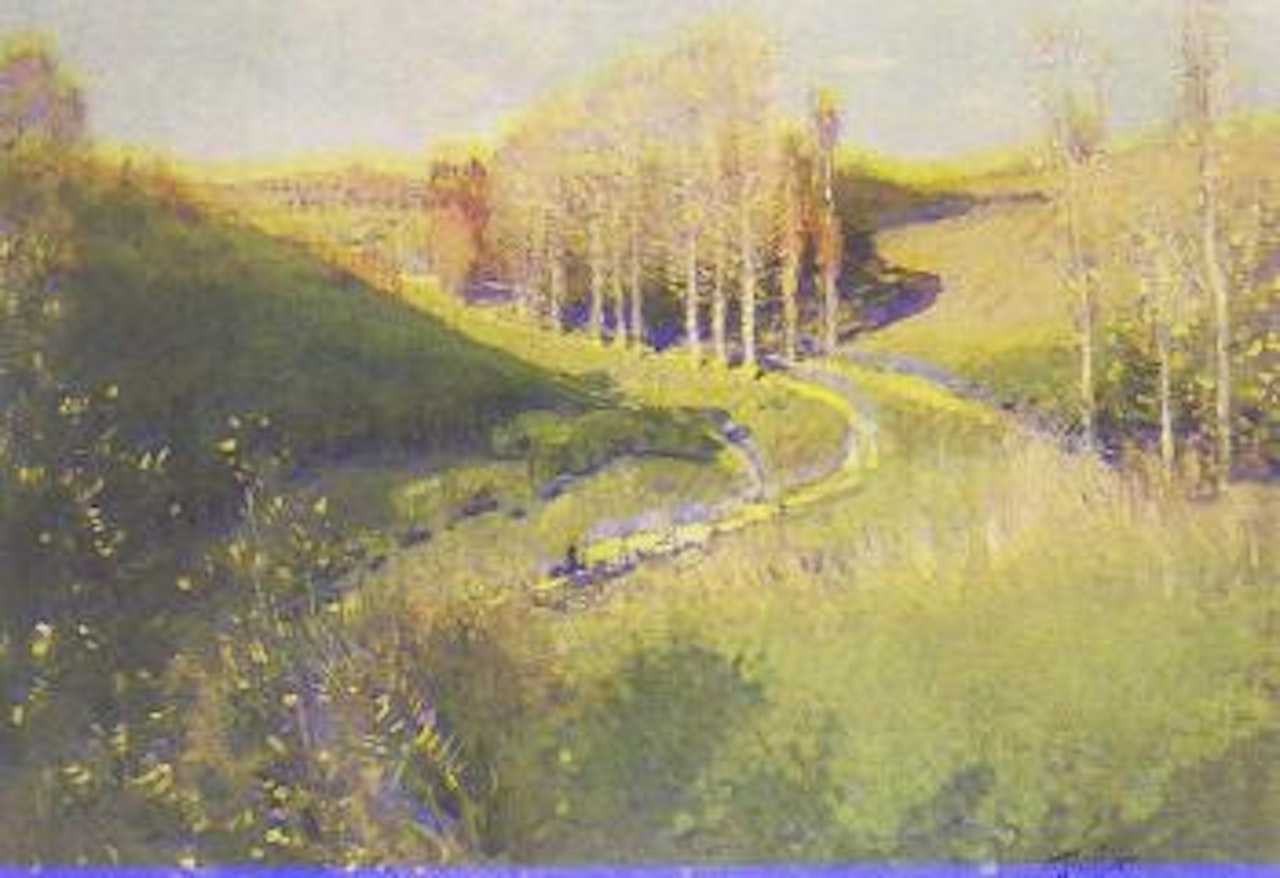 Au bord du ruisseau by Pierre Eugène Montezin