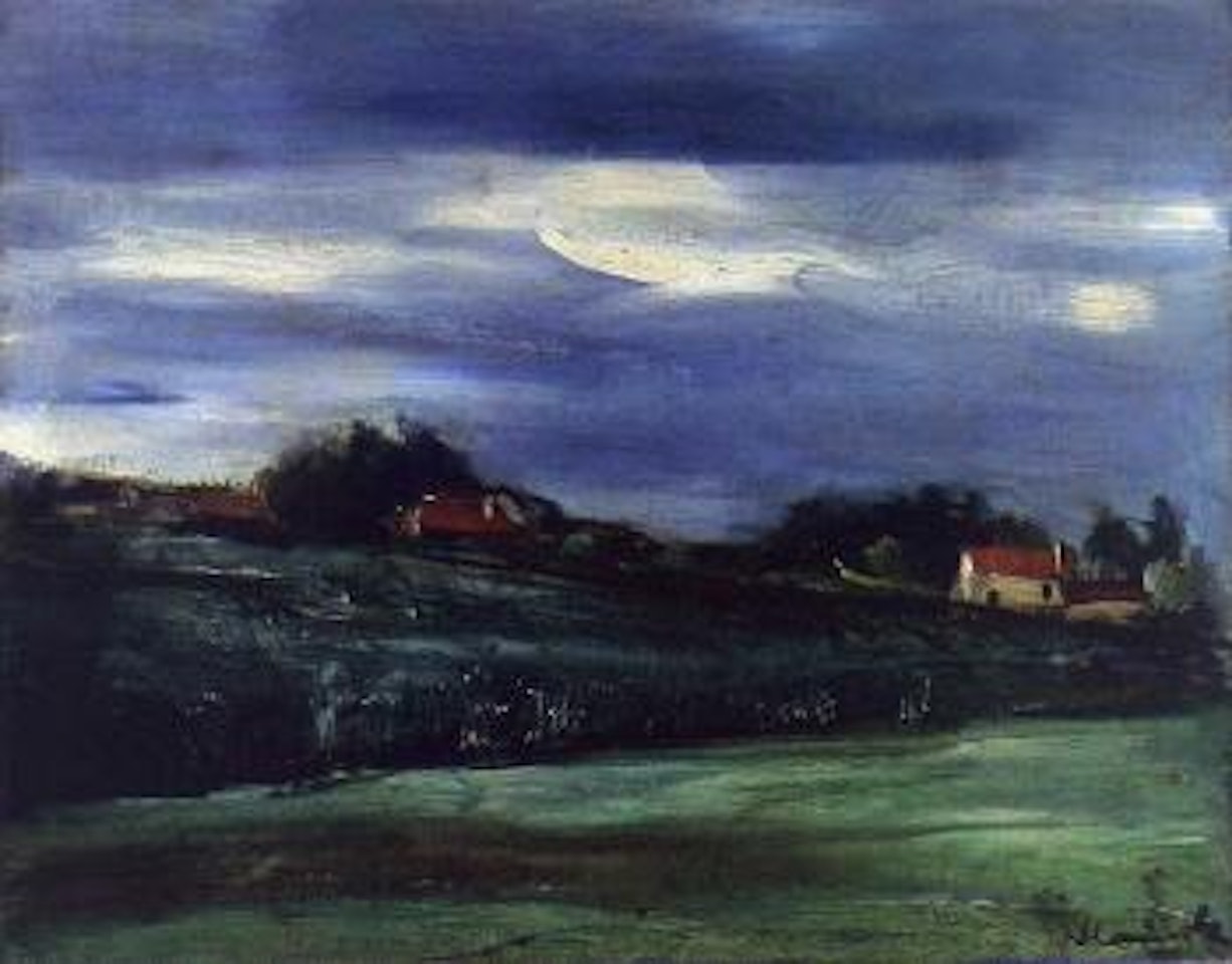 Paysage aux champs by Maurice de Vlaminck