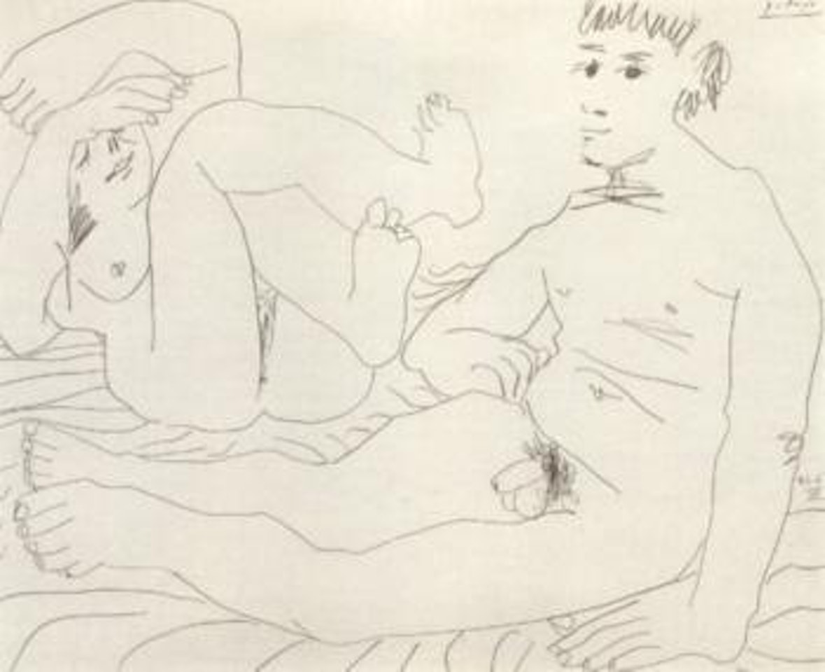 Homme et femme nus by Pablo Picasso