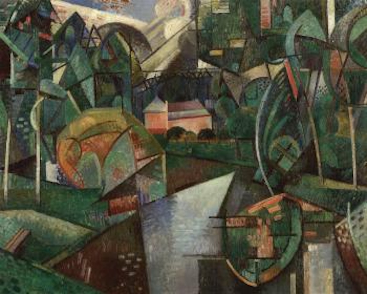 L'oise et le chateau a Vadencourt by Auguste Herbin