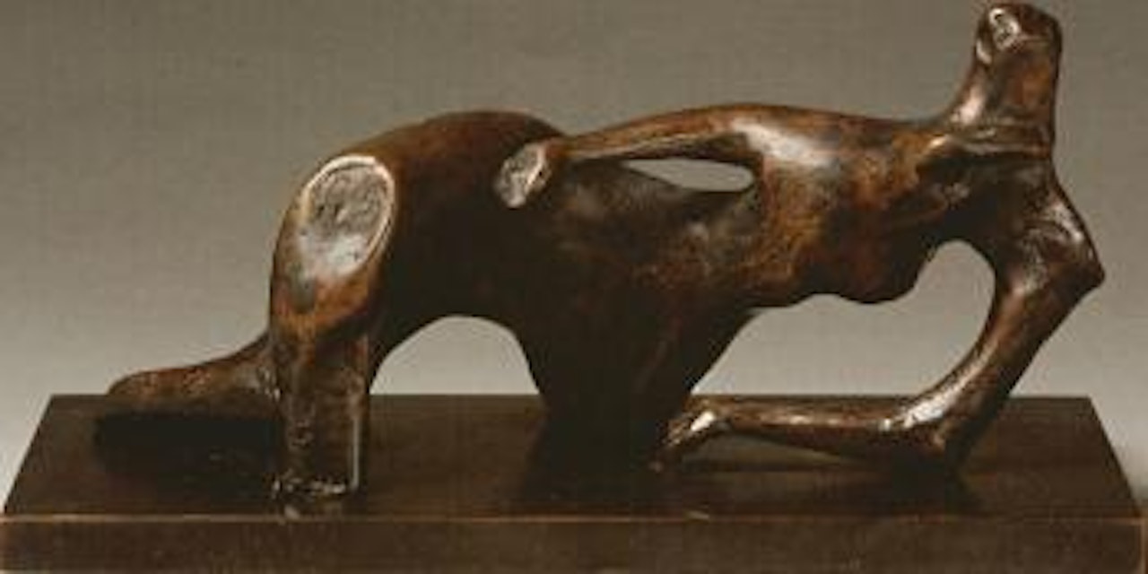 Maquette for reclining figure, open pose by Henry Moore