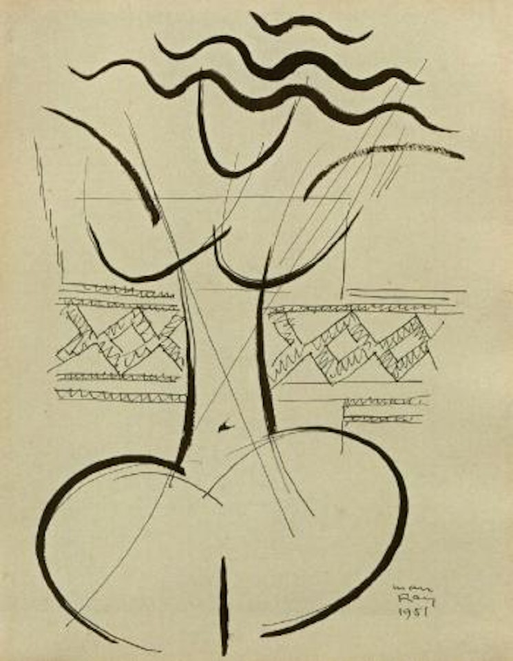 Composition with figure by Man Ray