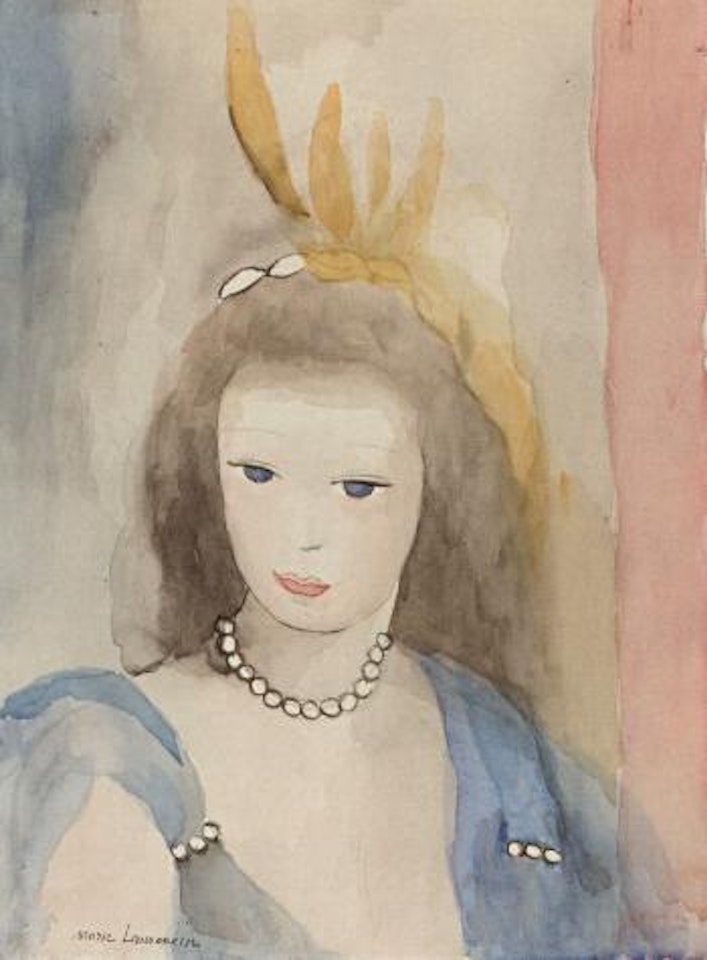 Jeune fille aux perles by Marie Laurencin