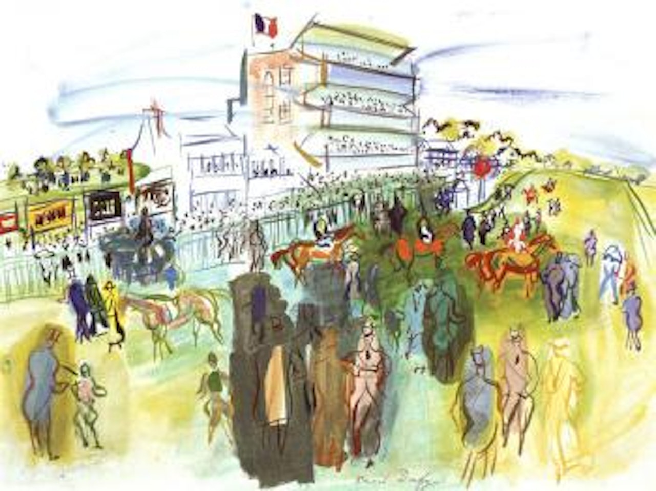 Courses a Epsom by Raoul Dufy
