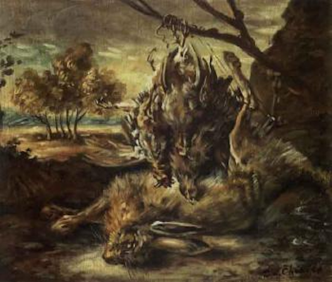 Still life with dead game by Giorgio de Chirico