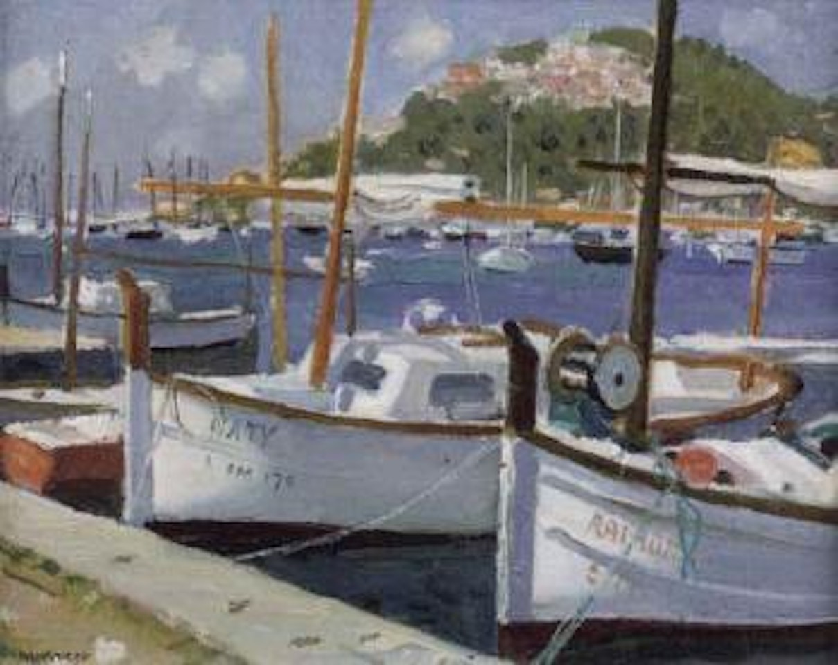 Harbour at Port d Andraitx by Alberto Morrocco