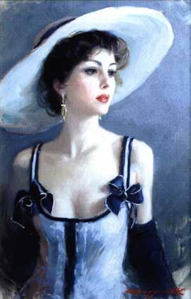 Lady in white by Constantin Razoumov