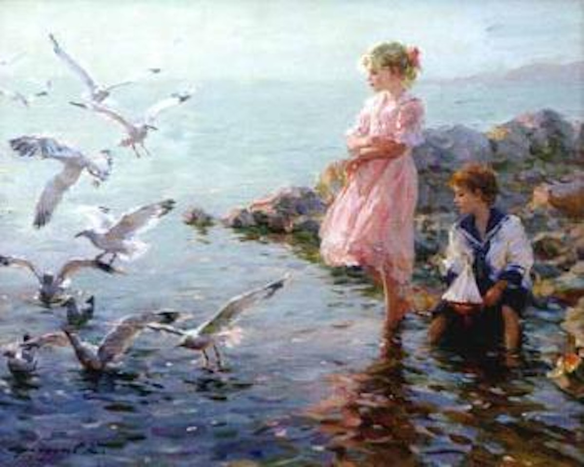 Feeding the seagulls by Constantin Razoumov
