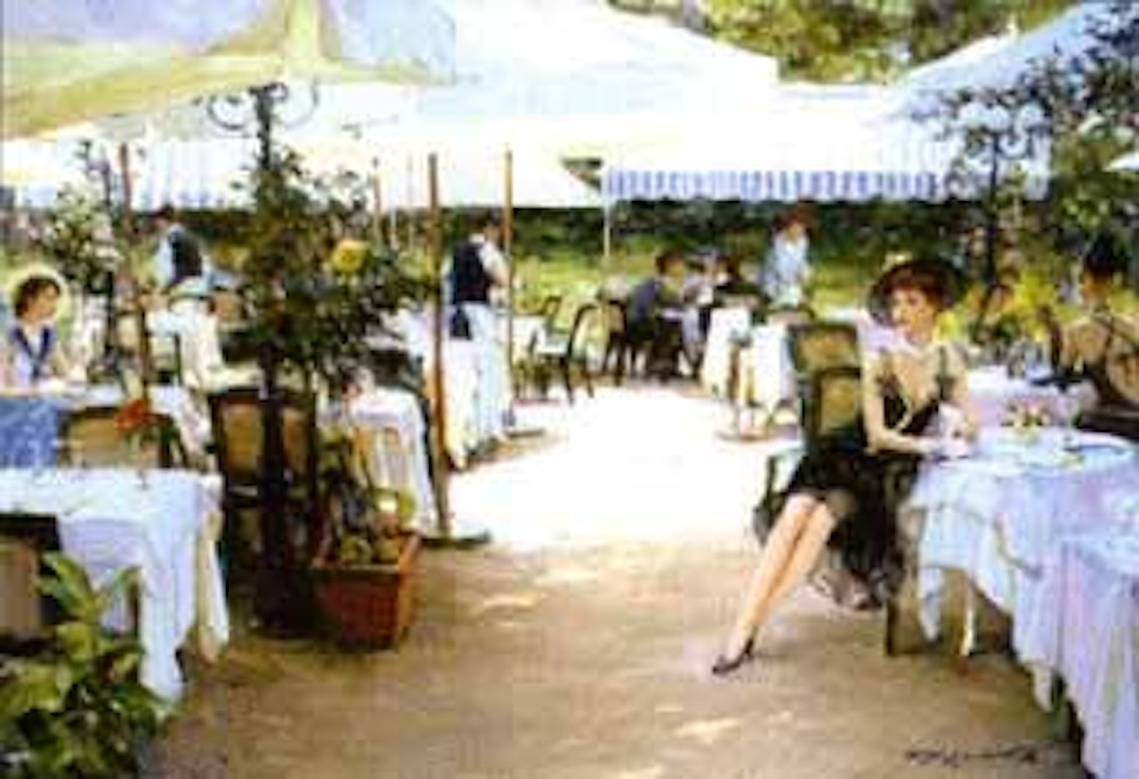 Cafe at the Bagatel by Constantin Razoumov