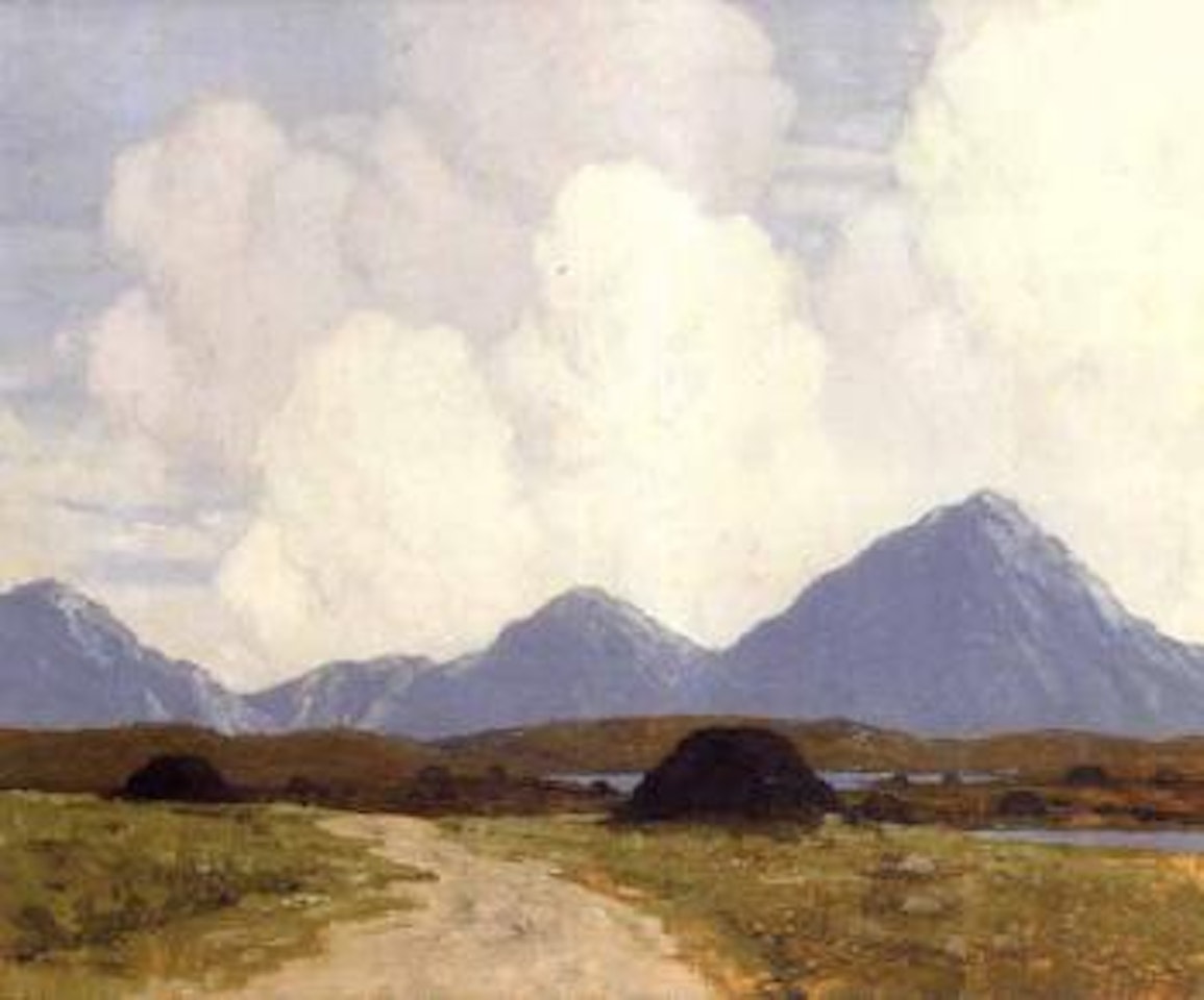 Lough, moor and mountain over Gortahork by Paul Henry