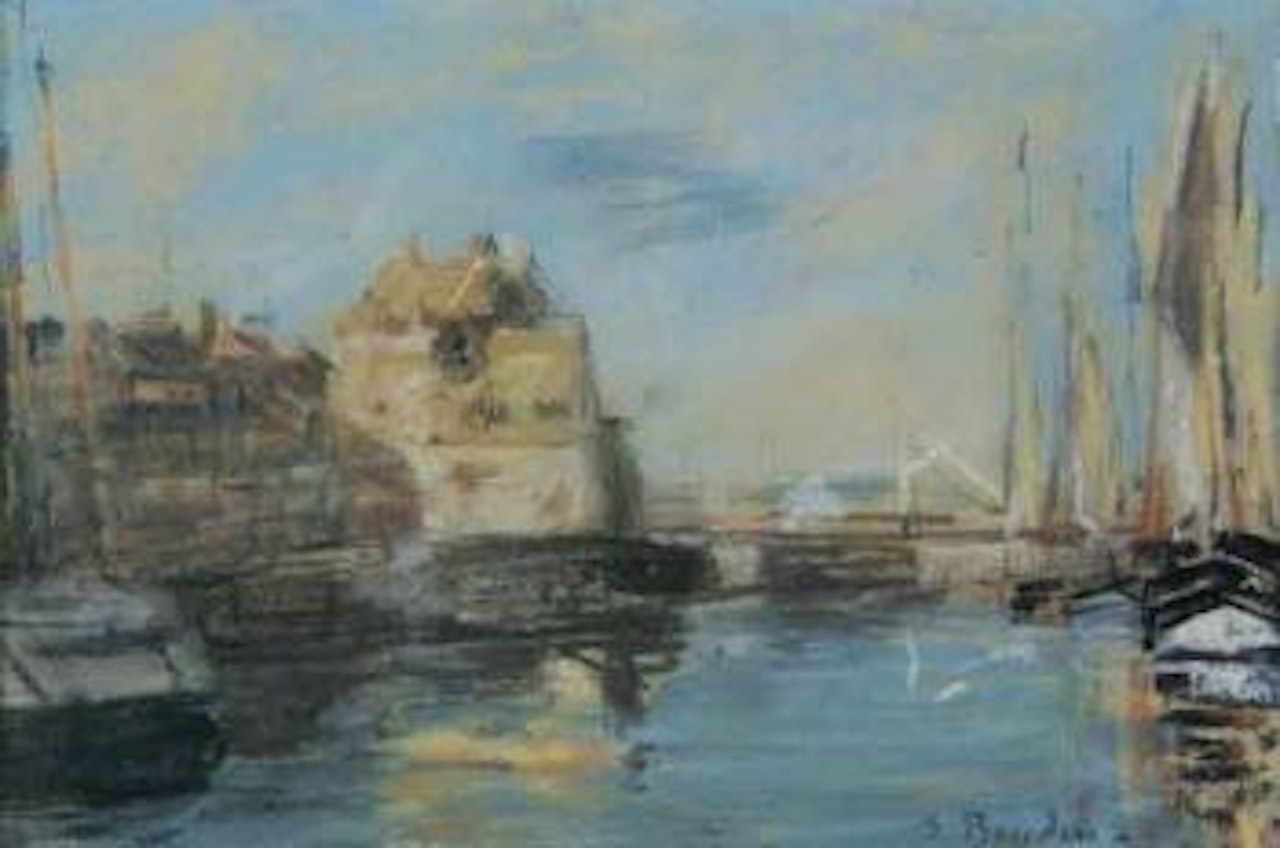 Honfleur, le Vieux Bassin et la Lieutenance by Eugène Boudin